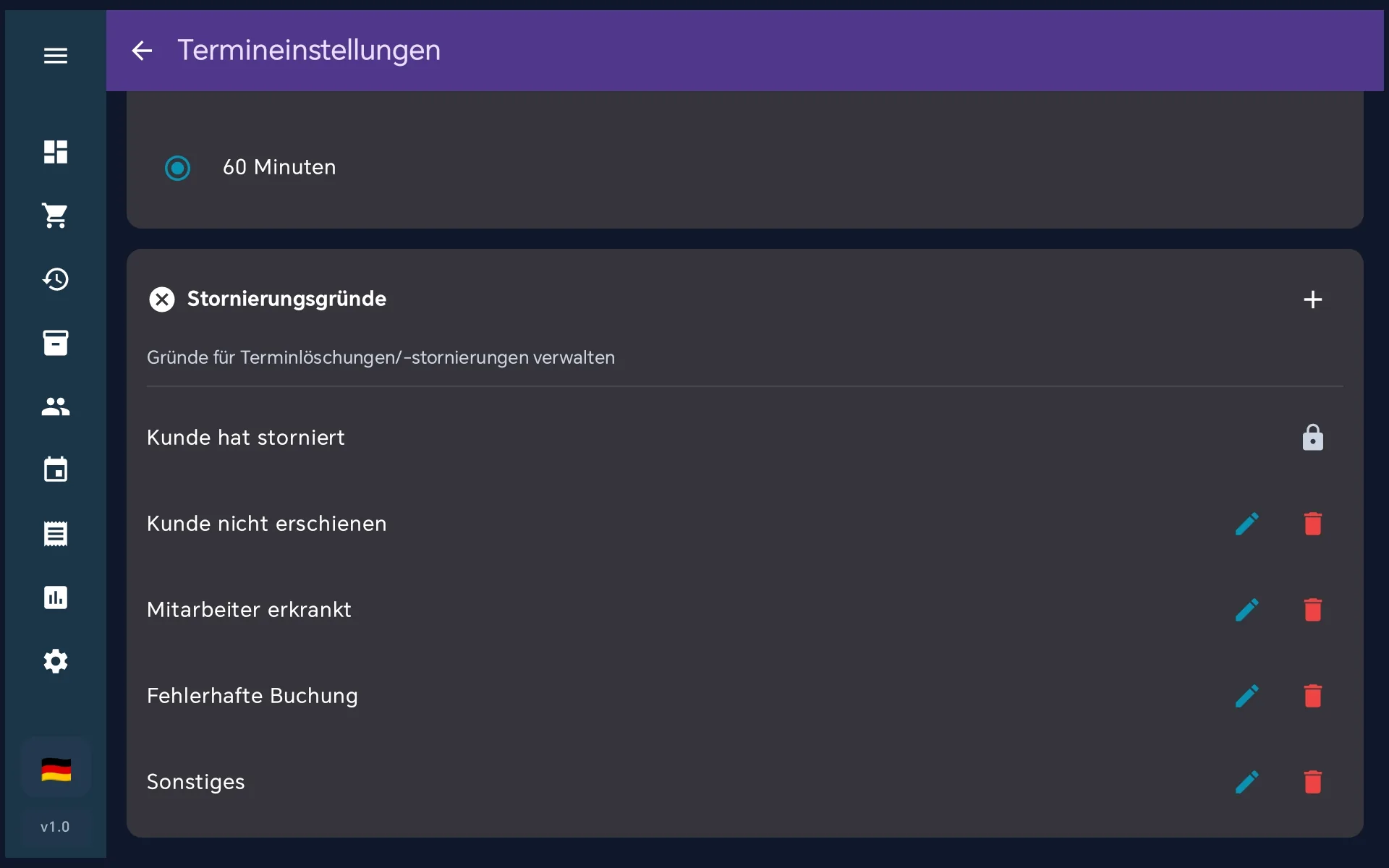 Stornierungsgründe