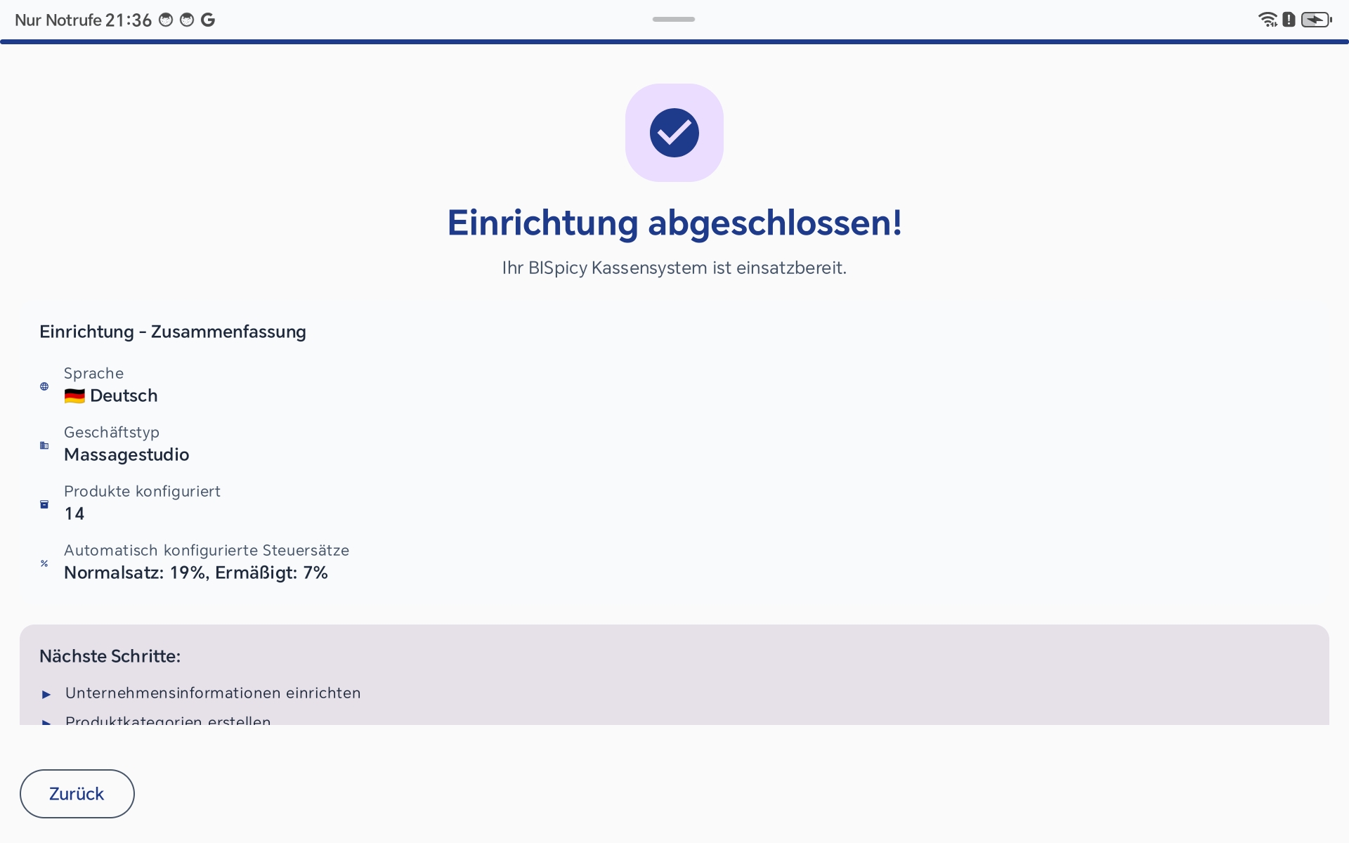 Setup Wizard - Datenschutzerklärung